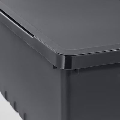 IKEA UPPSNOFSAD Storage box with lid, black | IKEA Secondary storage boxes | IKEA Storage boxes & baskets | IKEA Small storage & organisers | Eachdaykart