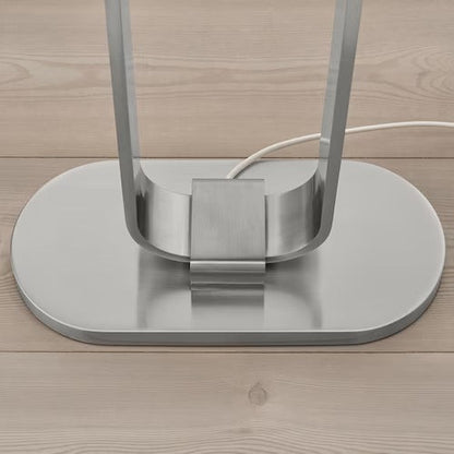 IKEA UPPVIND Floor lamp, nickel-plated/white, 150 cm (59 ") | IKEA Floor Lamps | Eachdaykart