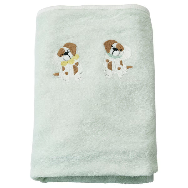 IKEA VADRA Cover for babycare mat, puppy pattern/light green | Eachdaykart