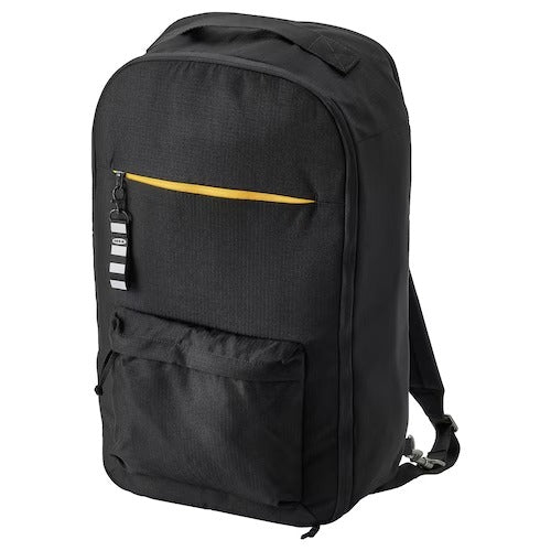 VÄRLDENS travel tote bag, black, 11x4 ¾x17 ¼/4 gallon - IKEA