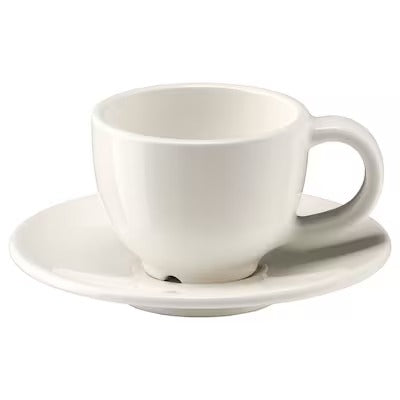 IKEA VARDAGEN Espresso cup and saucer, off-white | IKEA Mugs & cups | IKEA Coffee & tea | Eachdaykart