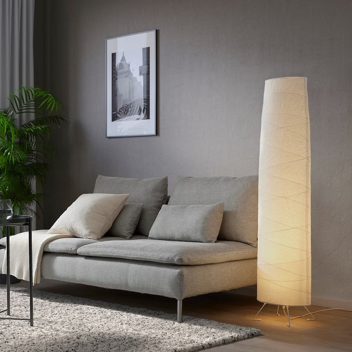 IKEA VICKLEBY Floor lamp, beige/handmade | IKEA Floor Lamps | Eachdaykart